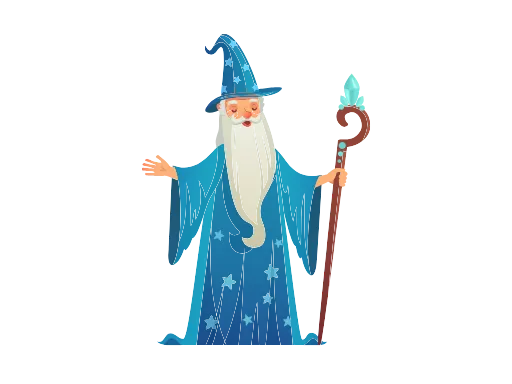 Merlin the wizard representing the journey of a massage therapist experienced in relaxing massage and wisdom in Nice