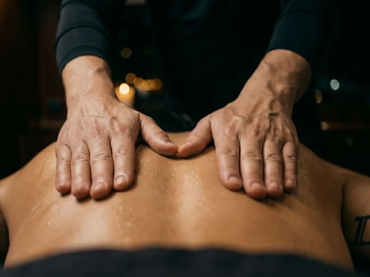 Back massage at home in Monaco