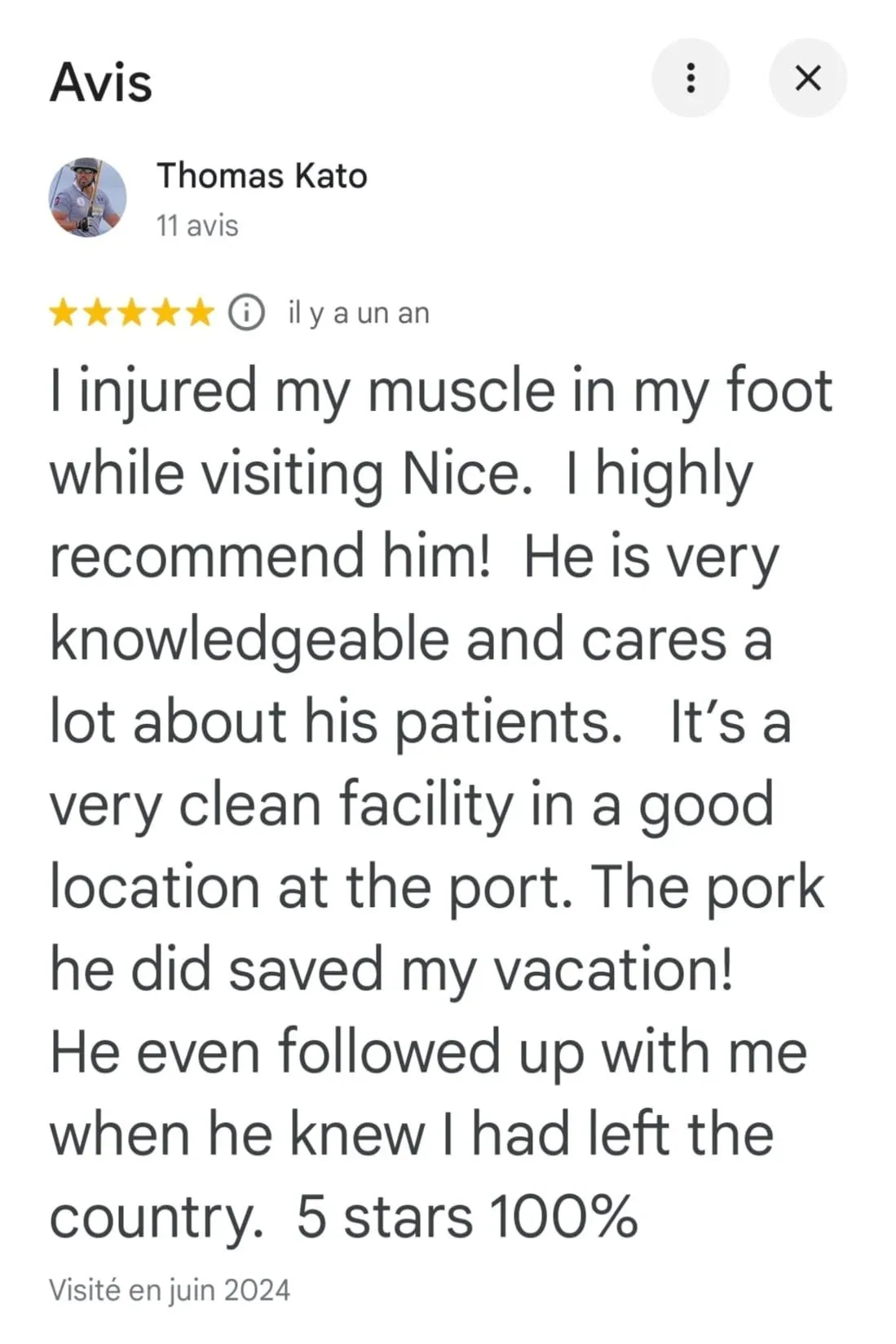 Screenshot review 5star for my acupuncture re