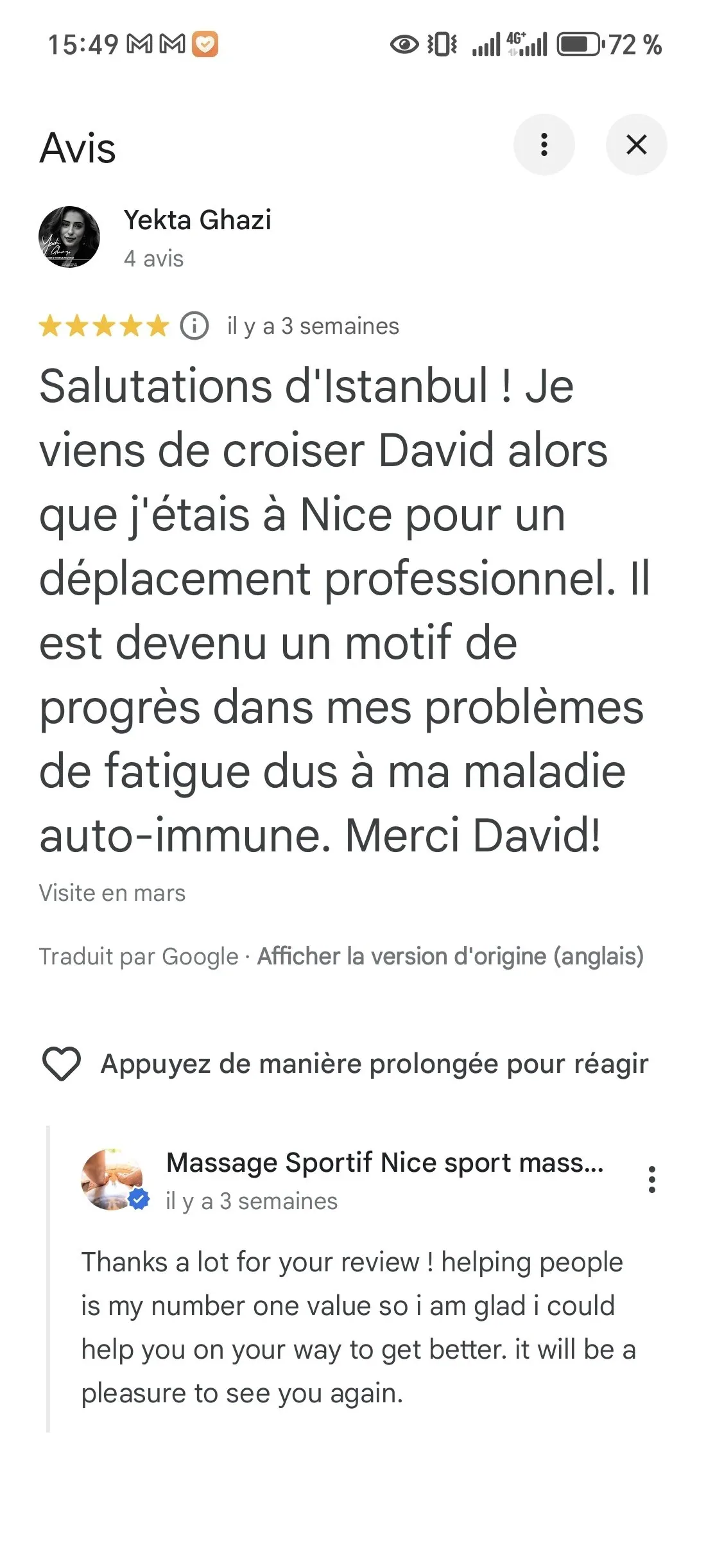 client testimonial sports acupuncture