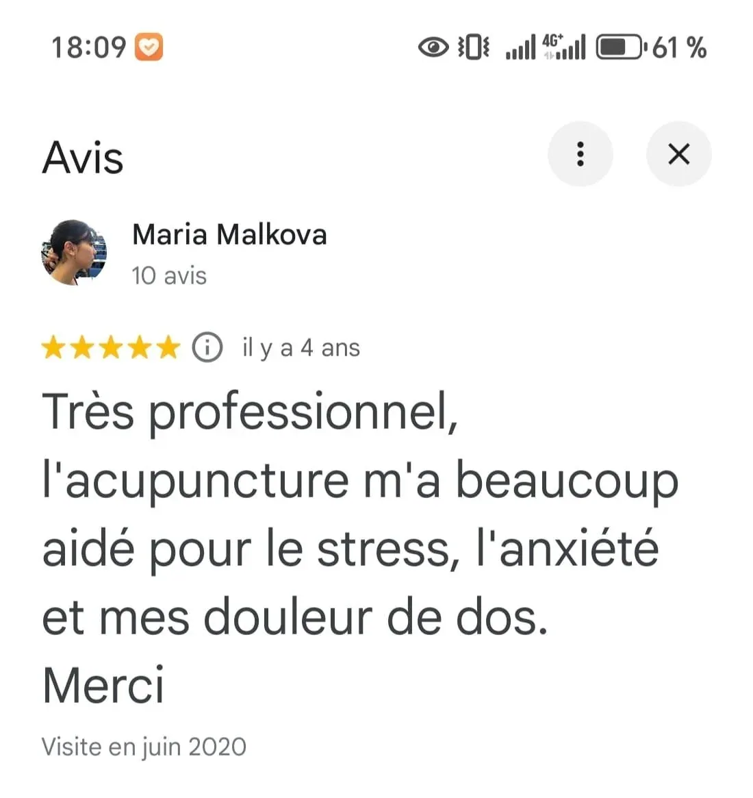 testimonial on acupuncture for stress and emotional well-being
